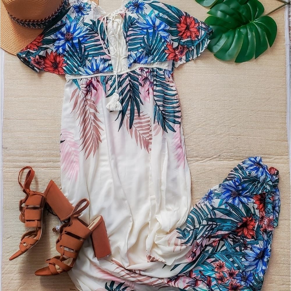 1 Left-  Floral Maxi Dress